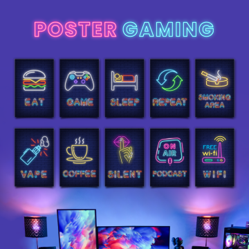 Dekorasi Kamar Gaming dengan Poster Game Online Keren
